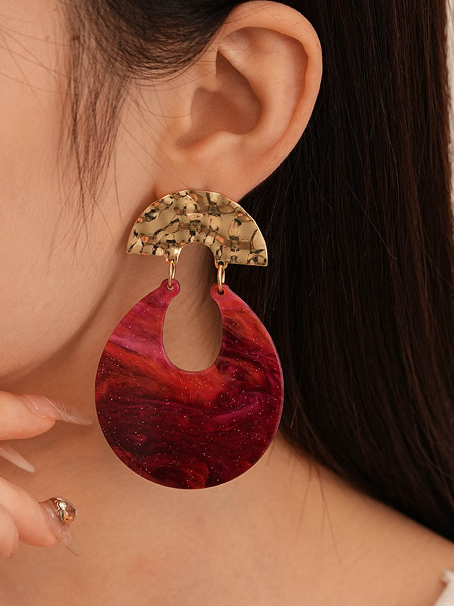 Boucles d'oreilles pendantes géométriques