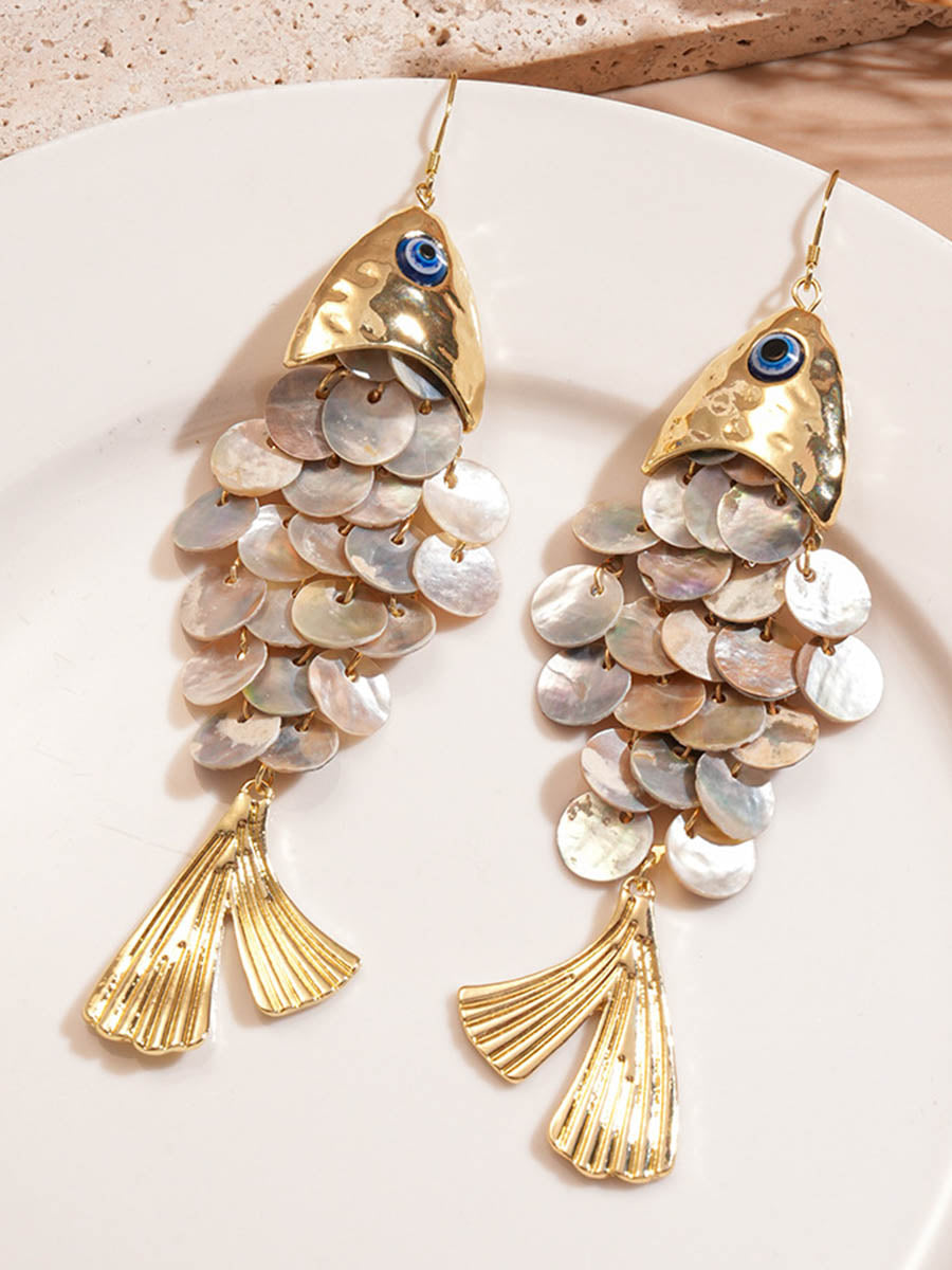 Boucles d'oreilles pendantes en forme d'animal, à pompons