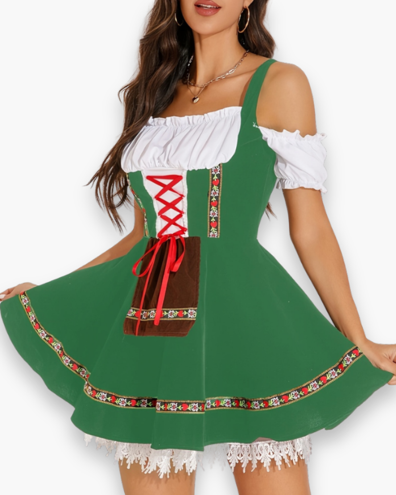 Robe Dirndl pour Femmes pour Occasions Festives | Tenue Traditionnelle pour Oktoberfest