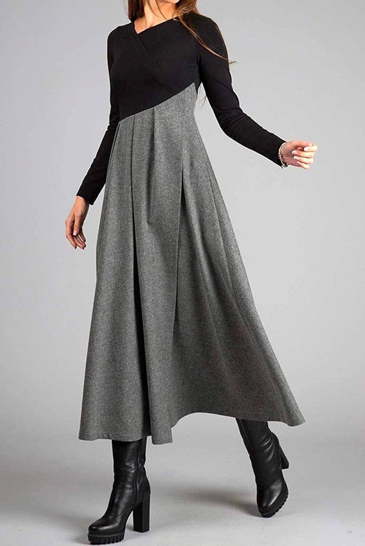 Celine - Robe maxi élégante avec plissé