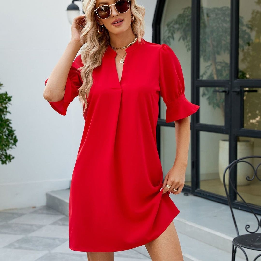 Ayla - Robe d'été mini avec décolleté en V et volants