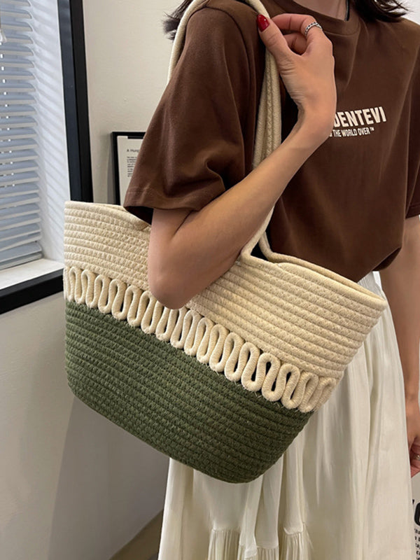Sac à main ajouré couleur contrastée