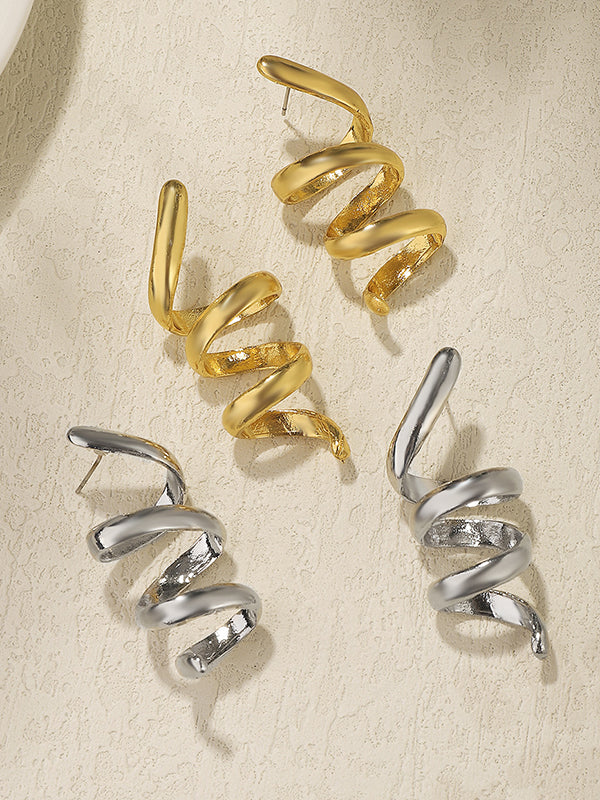 Boucles d'oreilles pendantes géométriques couleur unie