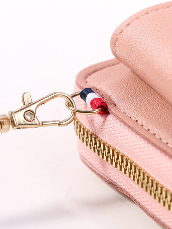Sac à bandoulière simple en PU de couleur unie
