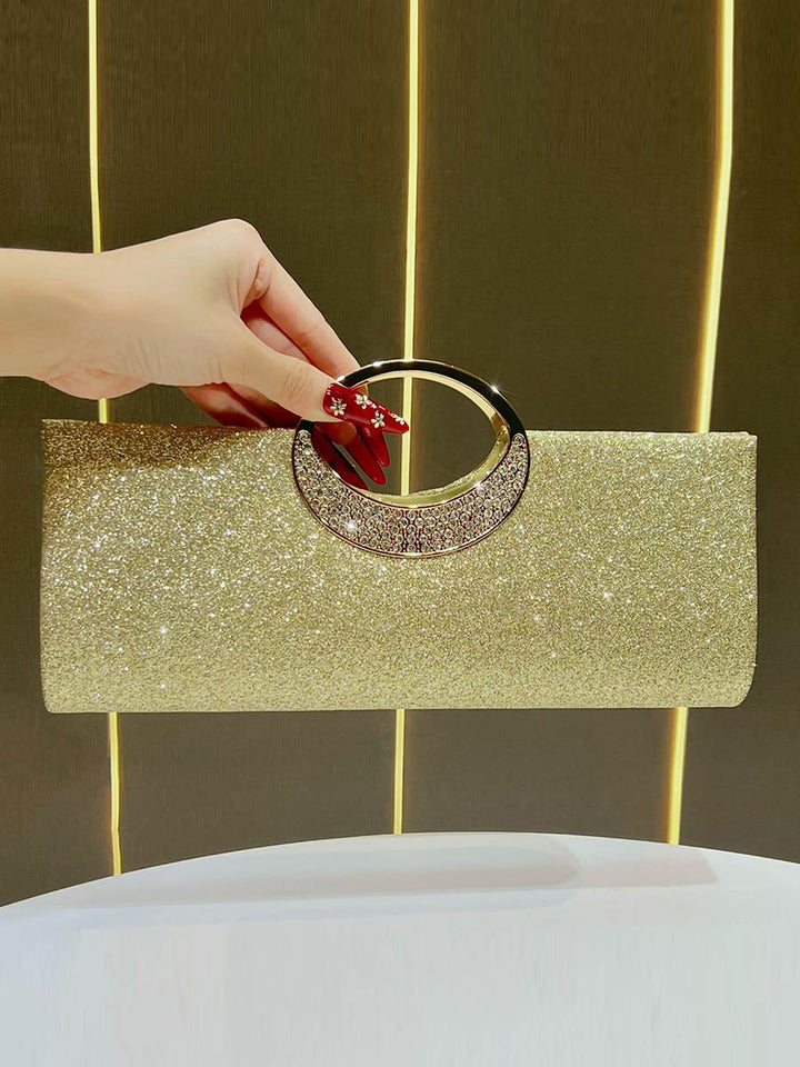 Sac à main à chaîne, à strass, à sequins