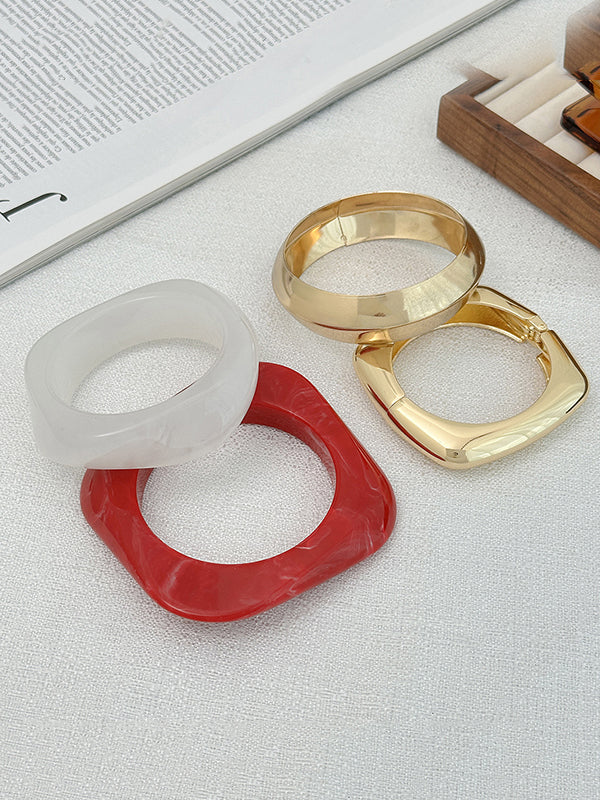 Bracelet géométrique à coupe irrégulière