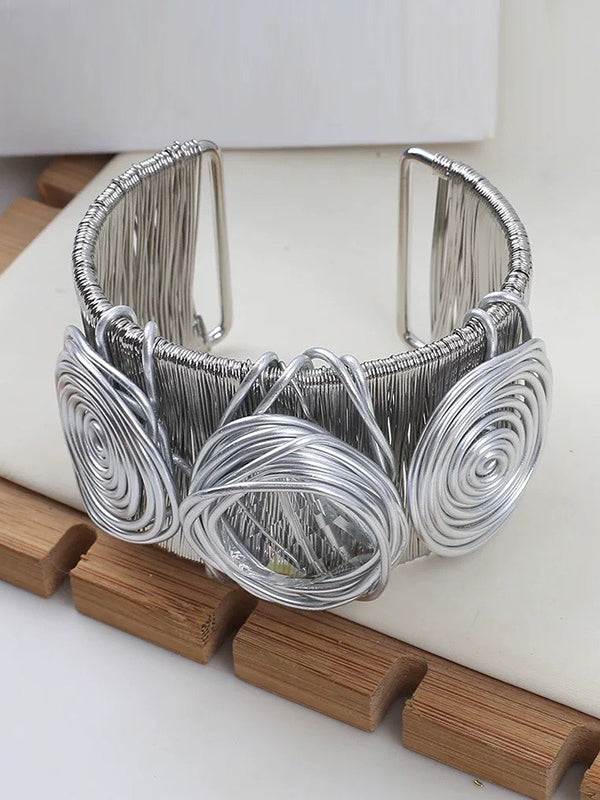 Bracelet géométrique plissé