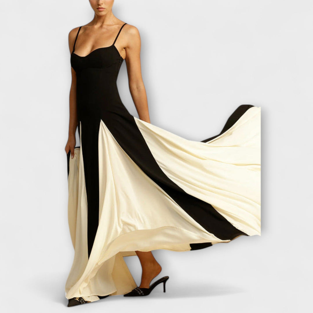 Ember - Robe maxi A-line classique avec détails en tulle