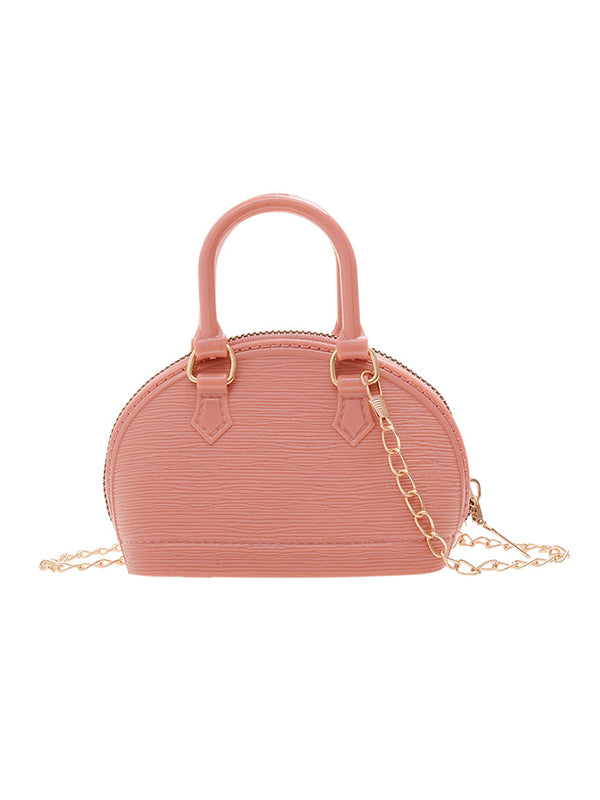 Sac besace géométrique à chaîne, à fermeture éclair