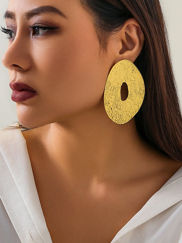 Boucles d'oreilles pendantes géométriques couleur unie