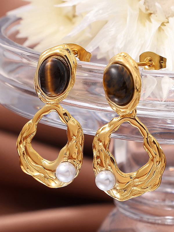 Boucles d'oreilles pendantes géométriques