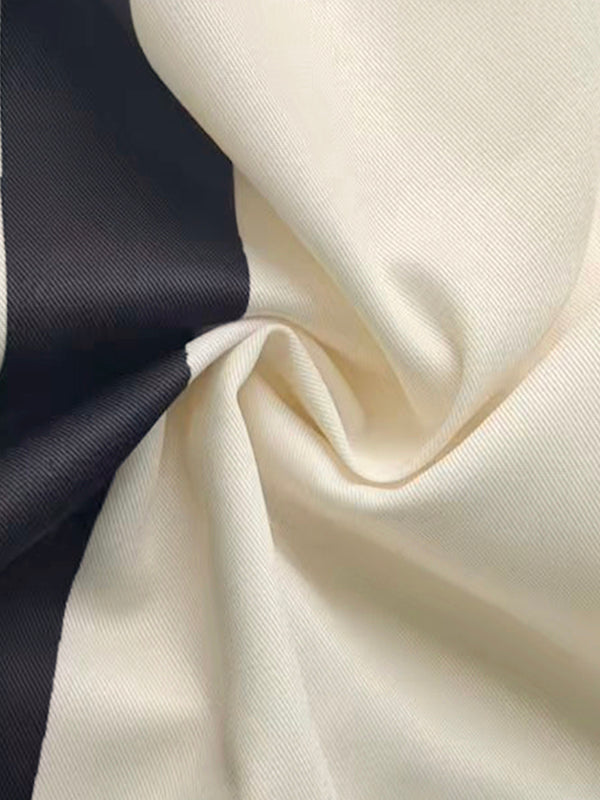 Pantalon ample rayé décontracté à jambes larges, à carreaux, à taille nouée