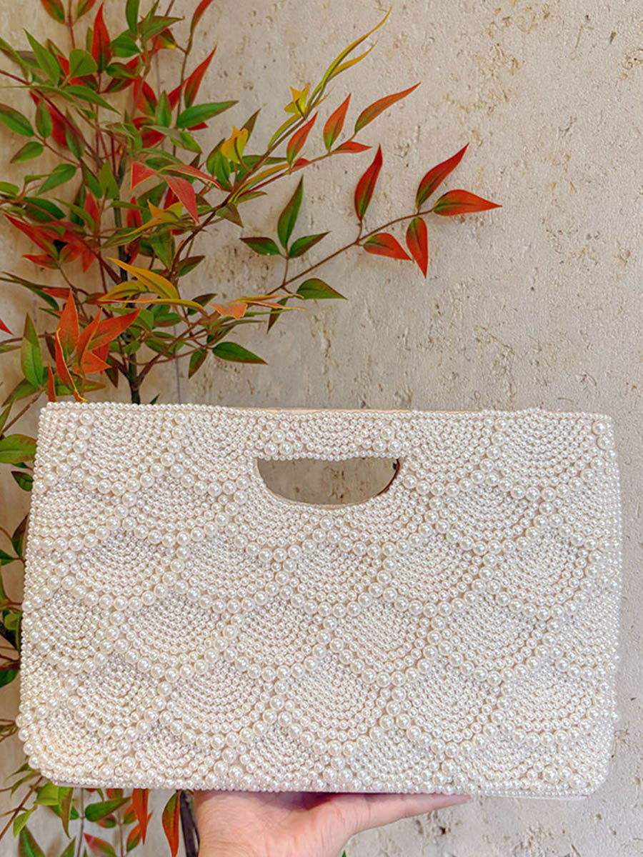 Sac à main géométrique à chaîne, couleur unie