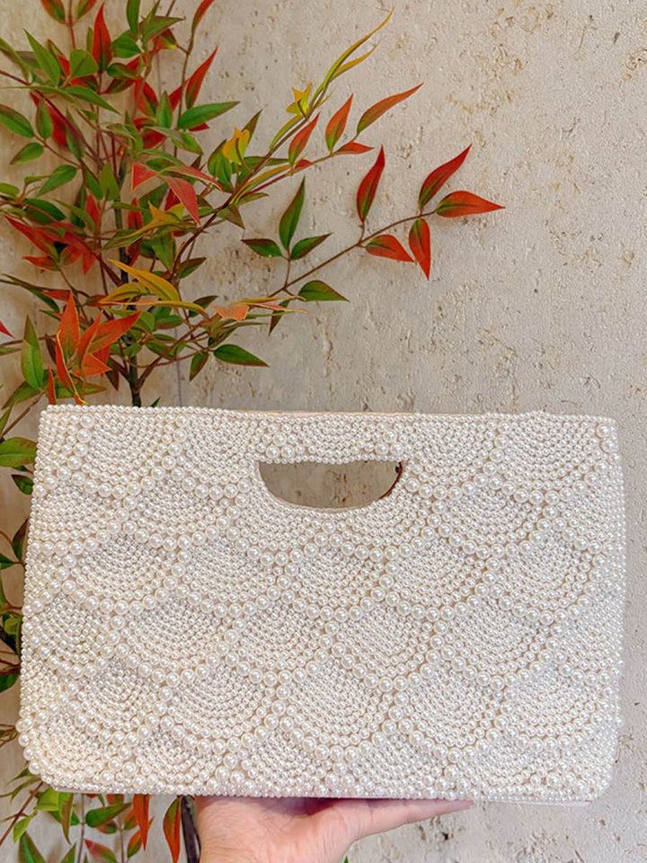 Sac à main géométrique à chaîne, couleur unie