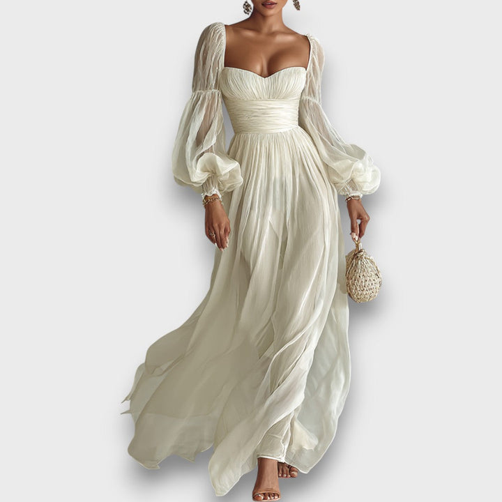 Elviana – Robe maxi à décolleté carré