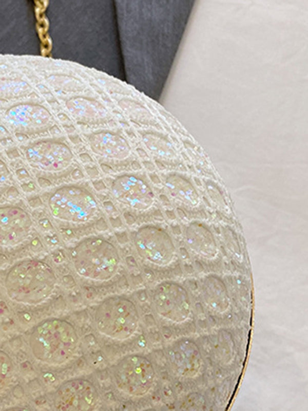 Sac à main géométrique brillant à chaîne, à strass