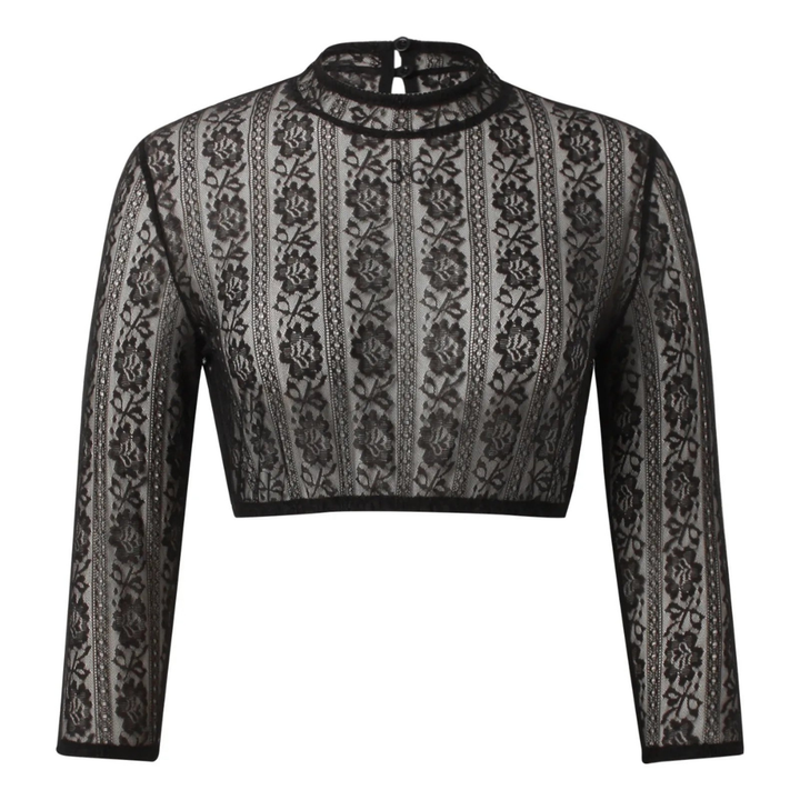 Blouse Dirndl Traditionnelle Noire pour Femmes Oktoberfest