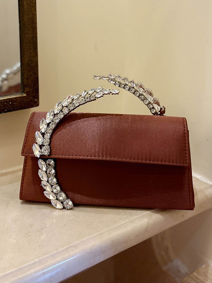 Sac à main géométrique à strass