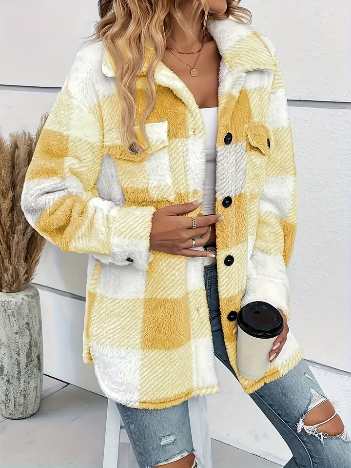 Laura | Manteau d'hiver en teddy pour femmes élégant et chaud