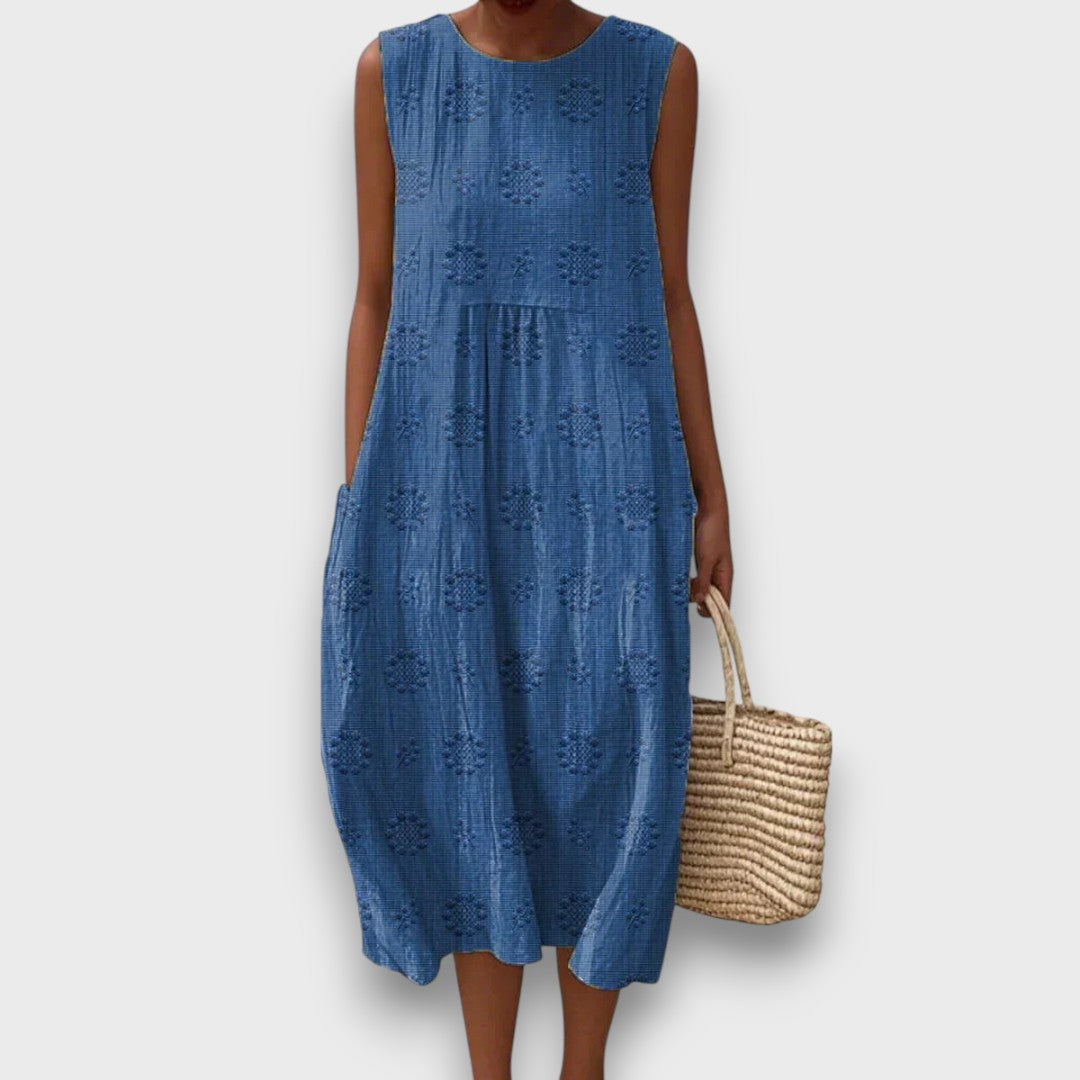 Serava – robe midi brodée