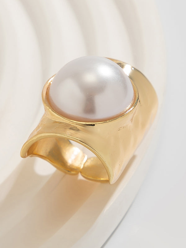 Bague géométrique brillante