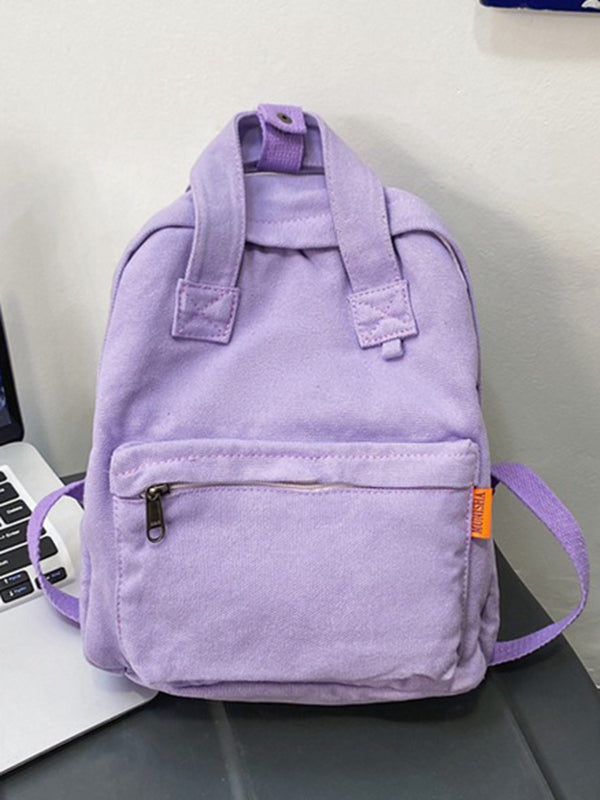 Sac à dos simple et décontracté en toile de 5 couleurs