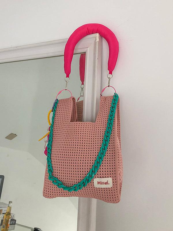 Chaînes Sacs à bandoulière tissés creux Sacs à main