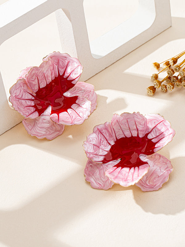 Boucles d'oreilles géométriques en forme de fleur