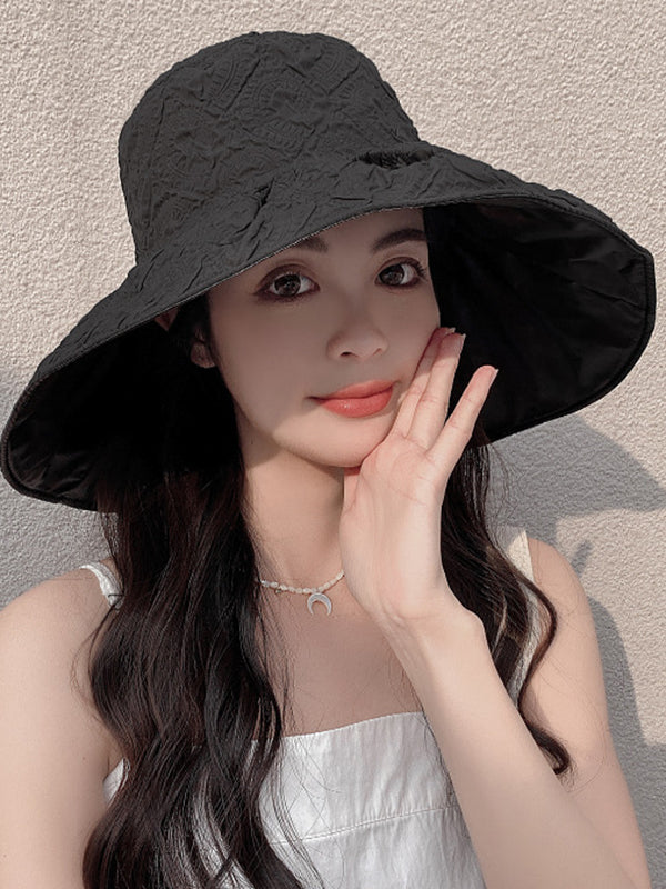 Chapeau de pêcheur floral anti-UV simple, chapeau de soleil