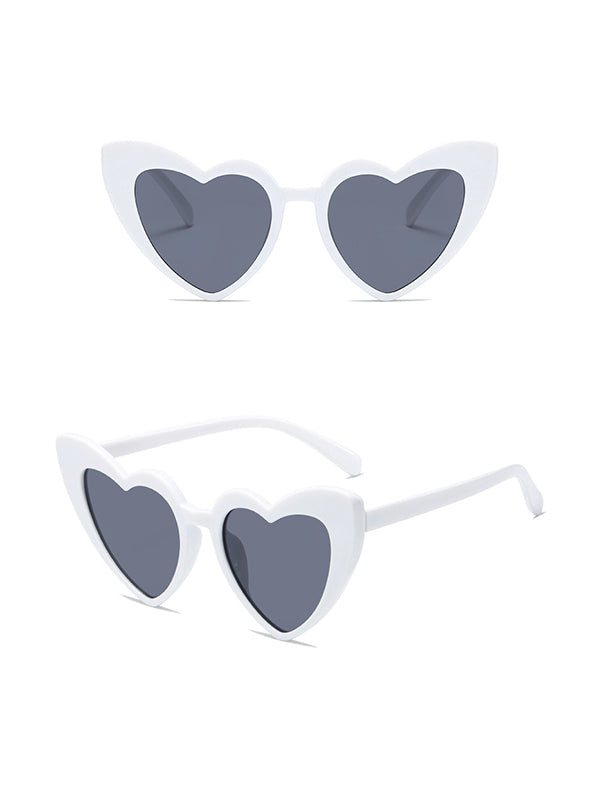 Lunettes de soleil en forme de cœur, anti-UV