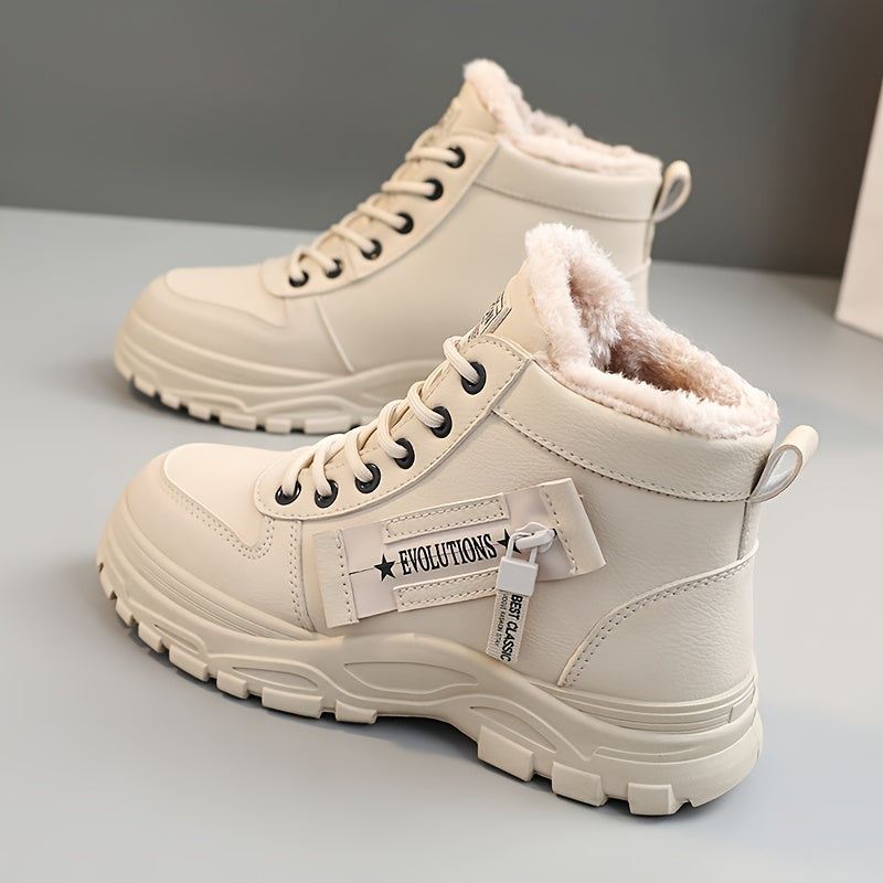 Bottes d'hiver pour femmes | Hautes avec lacets et semelle profilée