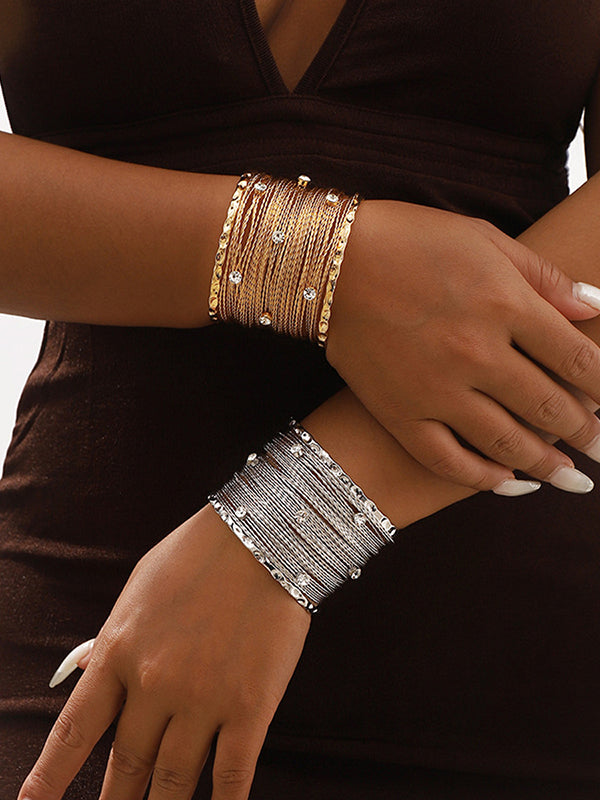 Bracelet géométrique à strass