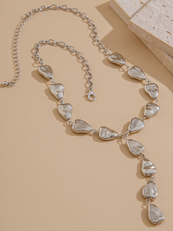 Collier géométrique normcore, à chaîne