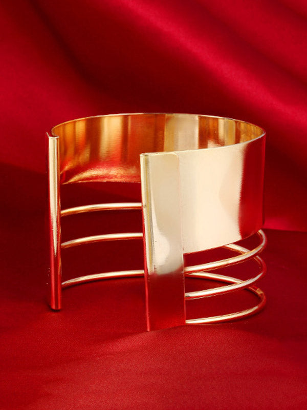 Bracelet géométrique ajouré couleur unie
