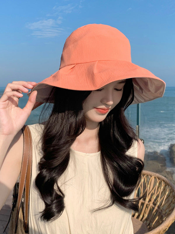 Chapeau pliable anti-UV à larges bords
