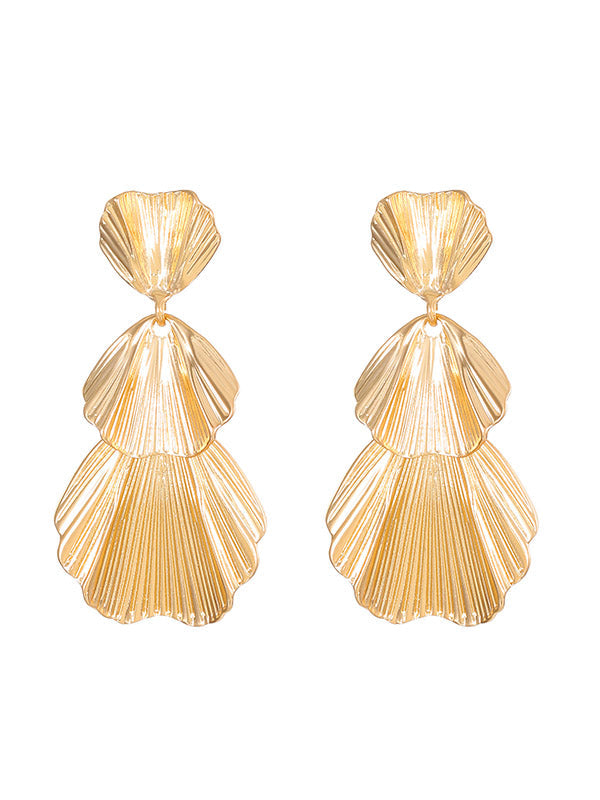 Boucles d'oreilles pendantes géométriques couleur unie