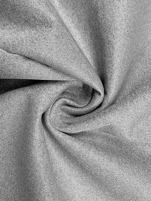 Robe longue ample à manches courtes, à empiècements, à col haut, couleur unie
