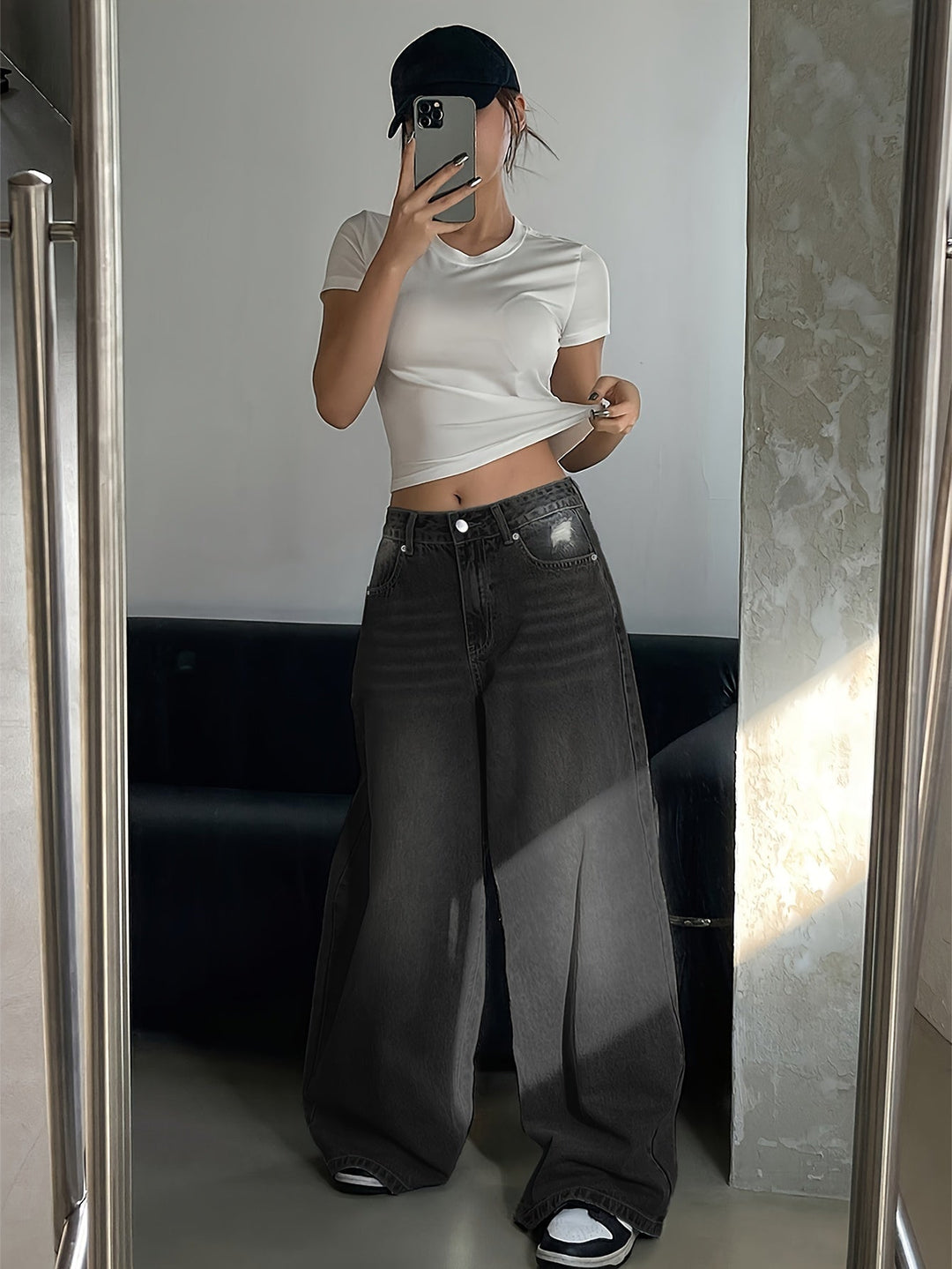 Jeans Baggy Femme | Coupe Ample Avec Taille Haute