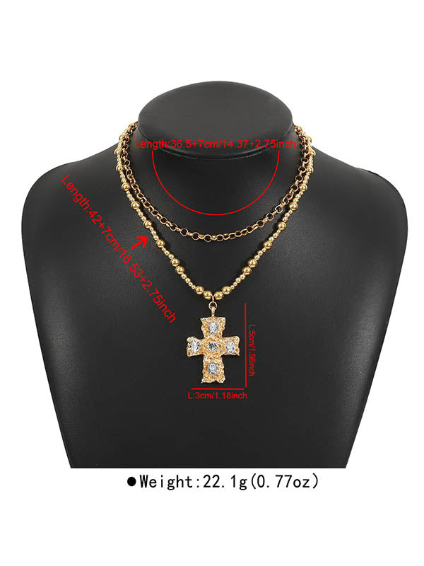 Collier géométrique superposé