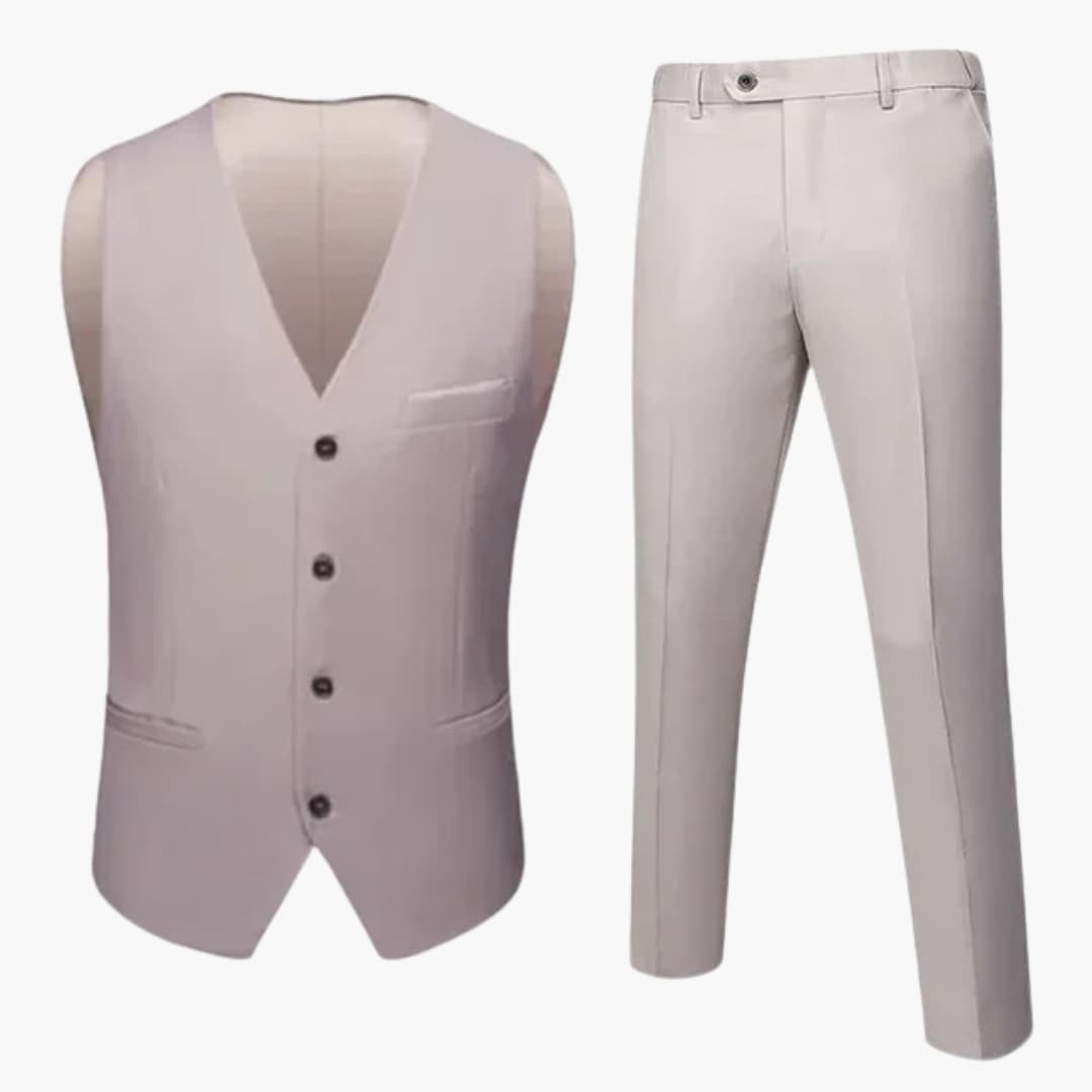 Costume moderne pour invité de mariage - pour hommes avec gilet et pantalon