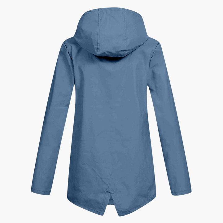 Manteau de pluie pour femmes avec capuche réglable et fermeture éclair
