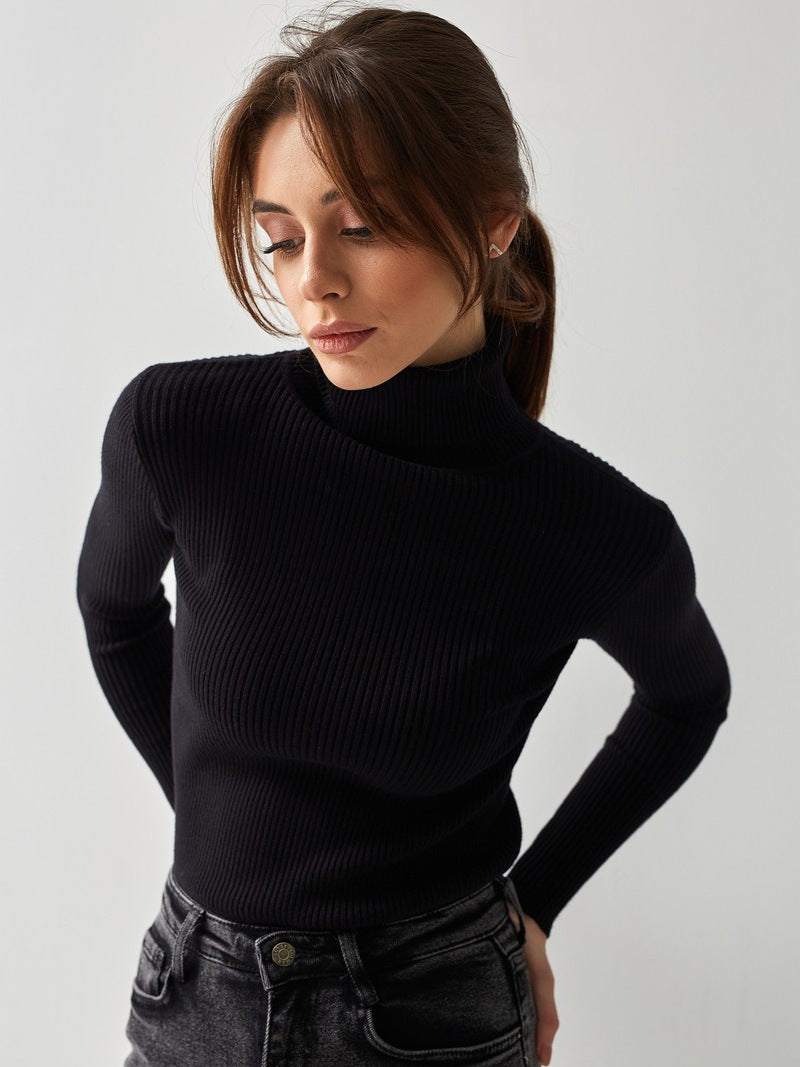 Pull à col roulé classique pour femmes | Décontracté
