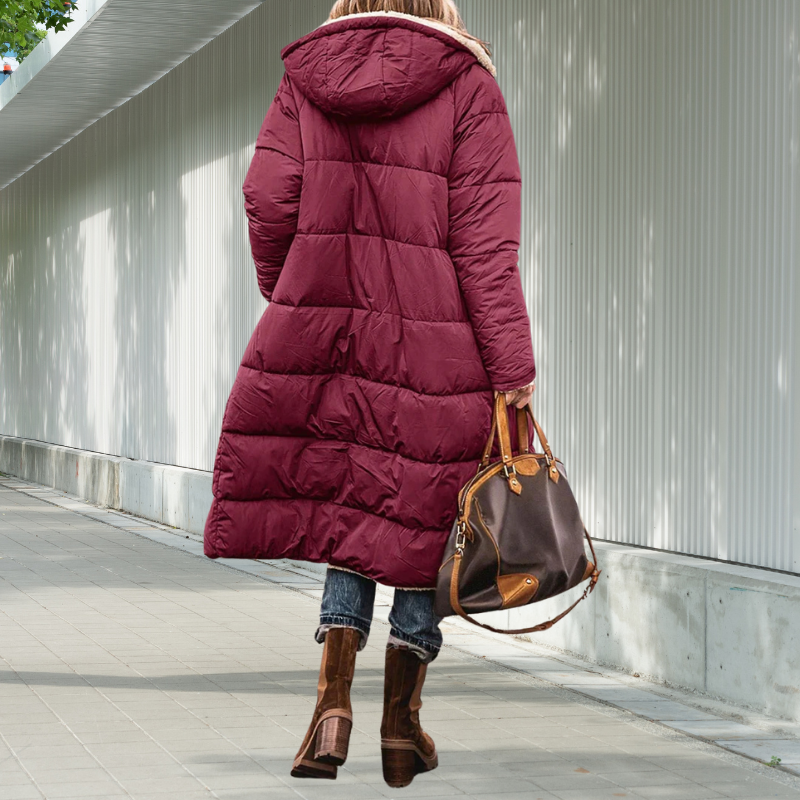 Veste d'hiver Femme Longue | Avec Capuche et Poches