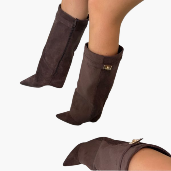 Bottes pour femmes à hauteur de genou avec boucle - Bottes élégantes