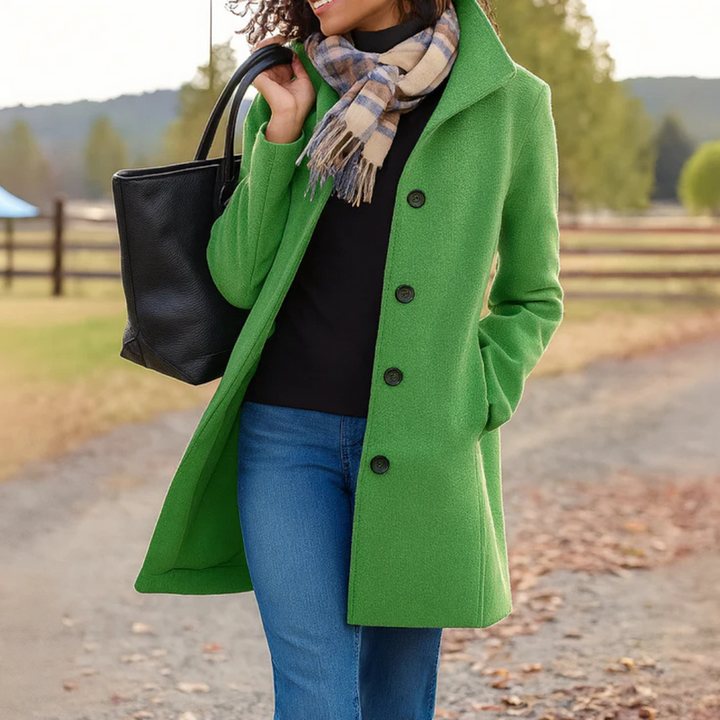 Elena | Manteau Classique à Boutons pour Femmes