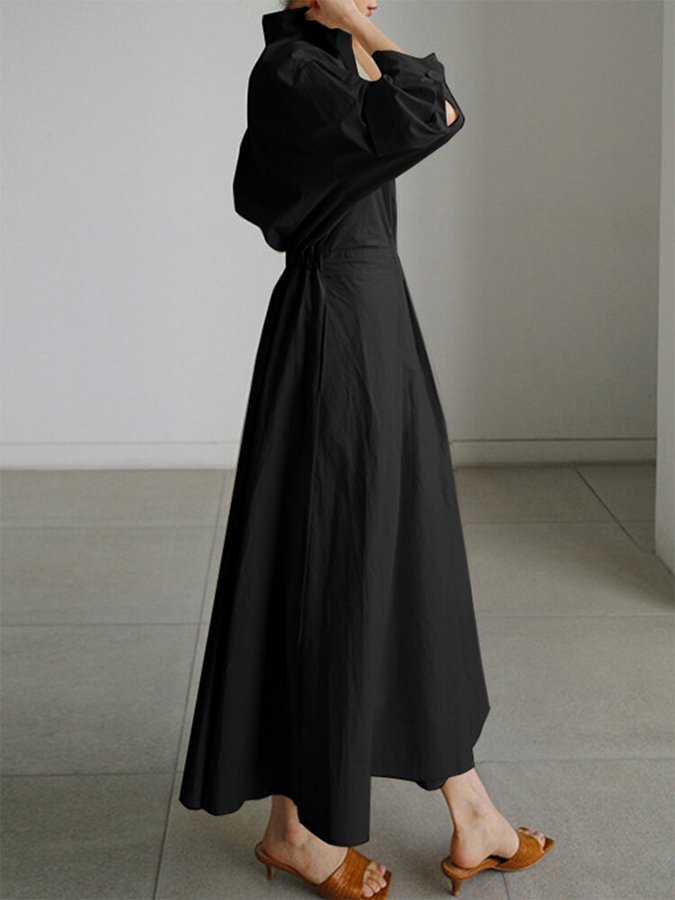 Henley | Robe Maxi Drapée