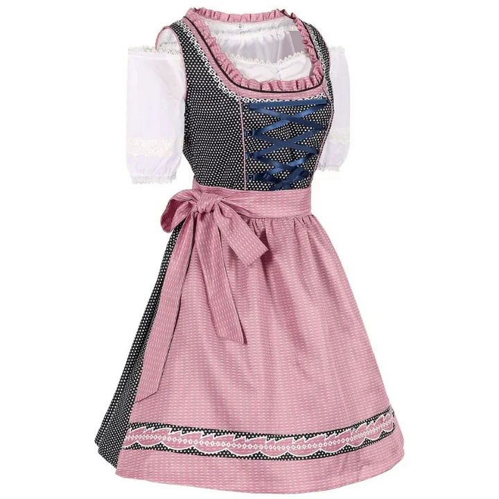 Robe Dirndl Rose Oktoberfest pour Femmes