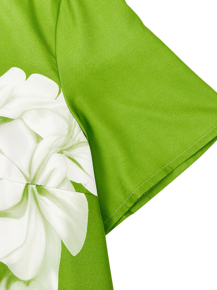 Chemisier à manches courtes, à imprimé floral, asymétrique à une épaule, couleur contrastée