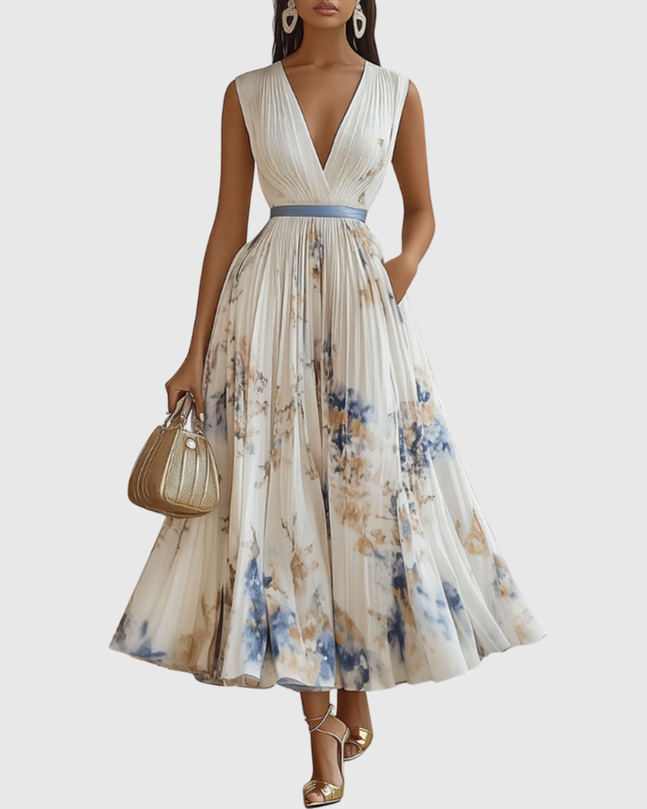 Leona | Robe maxi élégante avec de belles plis