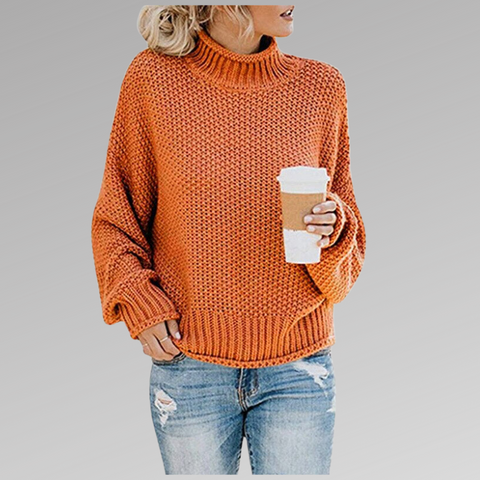 Pull en tricot confortable pour femmes | Col roulé